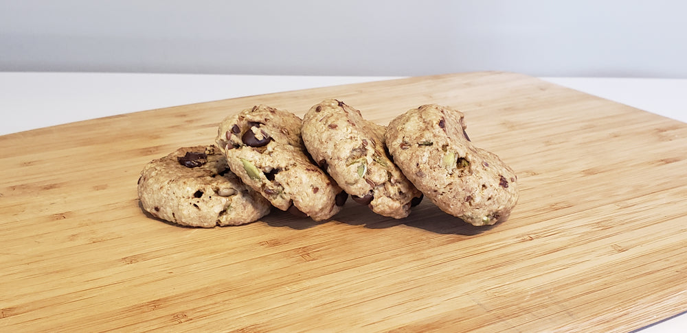 Dark Chocolate, Oatmeal & Seed Cookies