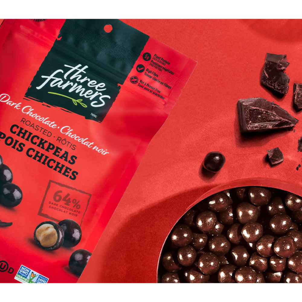 Produit lauréat du Grand Prix canadien : Pois chiches au chocolat noir