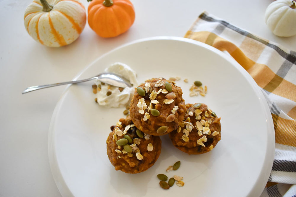 Muffins à la citrouille et à l'avoine à la caméline