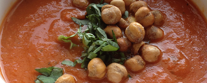 Soupe aux tomates rôties et poivrons rouges