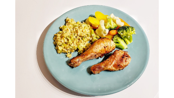 Brocoli au fromage et quinoa aux fines herbes