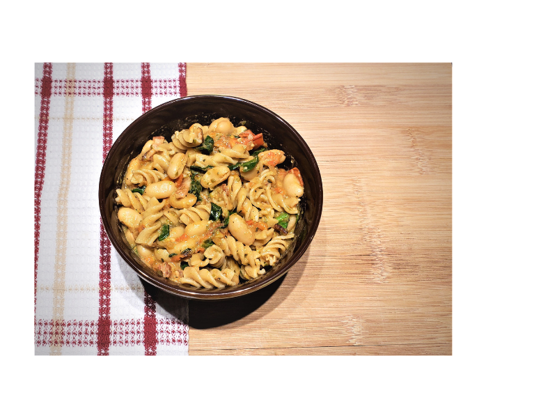 Creamy White Bean & Pesto Fusilli