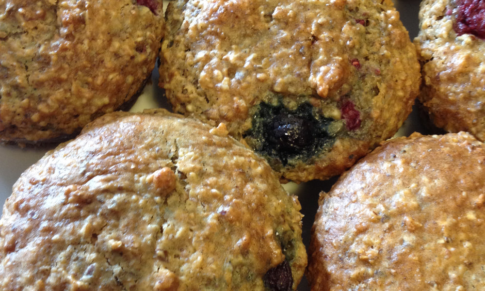 Muffins aux bleuets à grains entiers