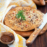 Roasted Garlic & Flax Flatbread