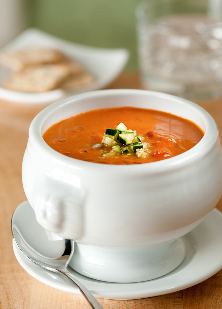 Bisque de tomates et poivrons