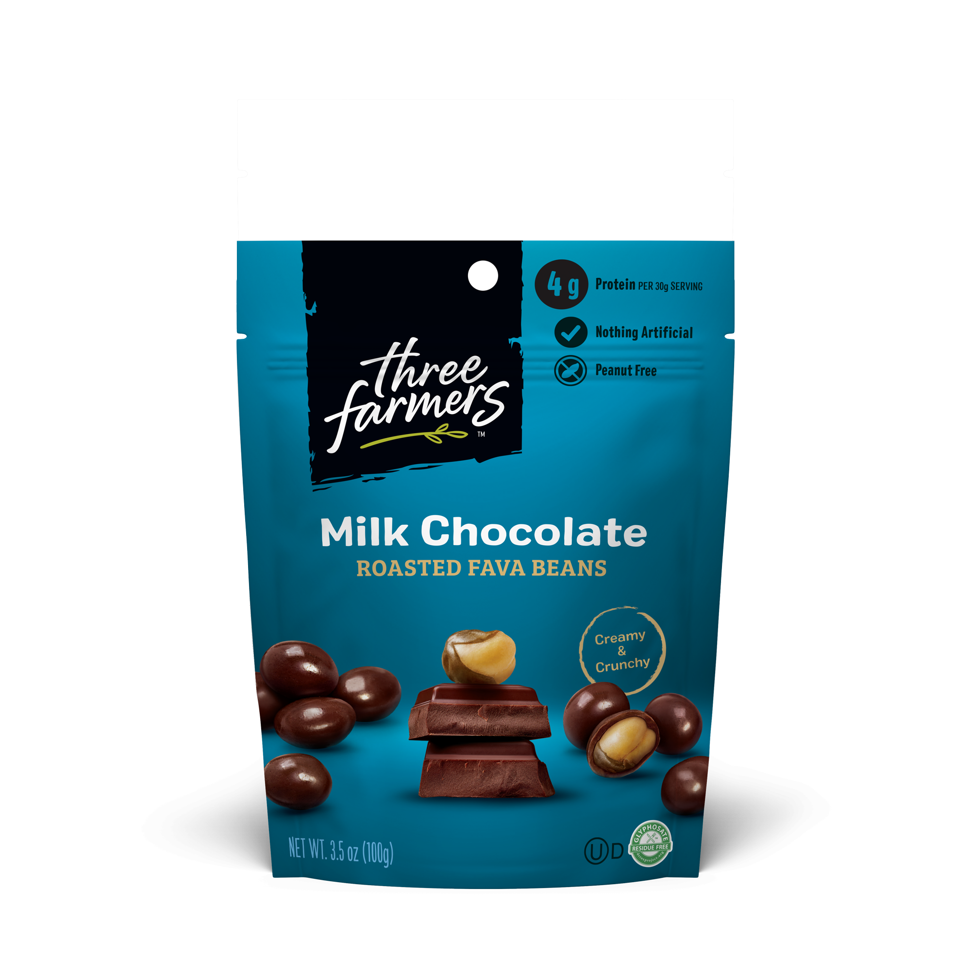 Fèves au chocolat au lait 100 g / 3,5 oz